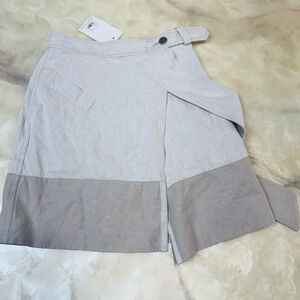 Christopher Esber Kimono Wrapped Chalk Skirt Cotton/Linen NWT 8